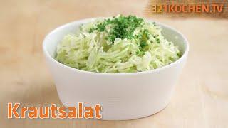 Knackigen Krautsalat einfach selber machen - aus Weißkohl mit Rezept