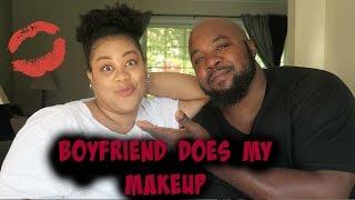 Boyfriend Does My Makeup | JusBasNBeauty