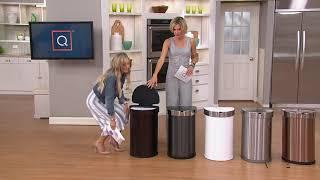 simplehuman 45 Liter Stainless Steel Sensor Trash Can with Liners on QVC