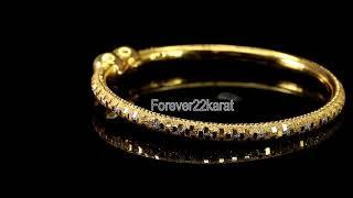 Luxurious Attractive Spotty Solid Gold Traditional Style Bracelet For Ladies Forever22karat#b4188