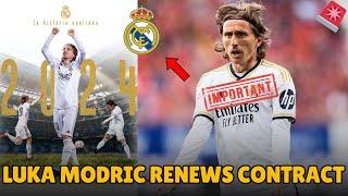 LAST MINUTE! LUKA MODRIC RENEWS CONTRACT: REAL MADRID'S MIDFIELD MAESTRO COMMITS TO ANOTHER YEAR