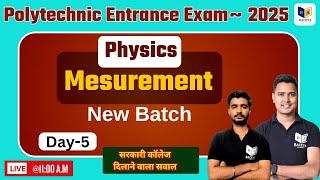 Polytechnic Entrance Exam Preparation 2025 Live Class | Chapter-1 Lec-5 | Mesurement |Raceva Academy