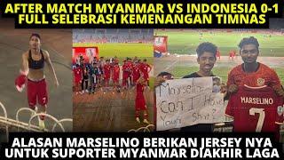 ALASAN MARSELINO BERI JERSEY NYA KE SUPORTER MYANMAR! FULL SELEBRASI KEMENANGAN INDONESIA VS MYANMAR