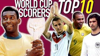 Top 10 World Cup Scorers of All Time | HD