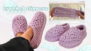 Quick Crochet Slippers! So chunky 