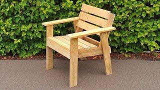 DIY PALLET Chair, Outdoor Pallet Chair, Creative Recycling Idea