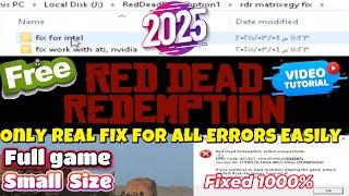 Fix Red Dead Redemption Exited unexpectedly Error Code: Access Violation 2025 & Download RDR 1 Free