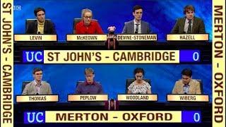 University Challenge Final. St John's v Merton. S47 E37. 2017/18. 23 Apr 2018. Jeremy Paxman