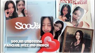 unboxing #4 ~ soojin's fanclub kit, all versions of rizz, and her rizz MD merch