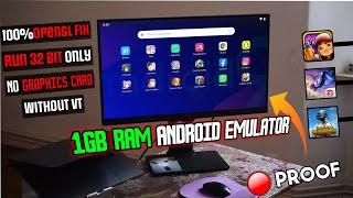 (New) Best Android Emulator 1GB RAM PC | NO GRAPHICS CARD | NO VT | FIX OPENGL | Dual Core PC's