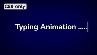 Typing Animation | Html & CSS | Pranjul tutorials