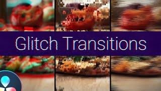 3 EASY Glitch Transitions You Can Make in DaVinci Resolve | Fusion Effects Tutorial (No Plugin!)