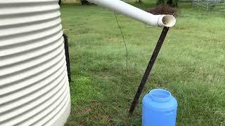 How we shower in rainwater off the grid at Chimney Creek Farm!