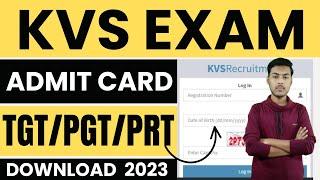 kvs admit card 2023 | how to download kvs admit card 2023 | mahir academy