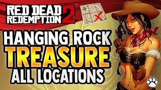  Red Dead Redemption 2 Online  HANGING ROCK Treasure Map Location - All Locations - RDR2