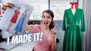 DIY Velvet Wrap Dress | Vogue 8896 Sewing Tutorial