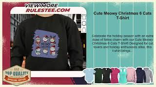 Cute Meowy Christmas 6 Cats T-Shirt