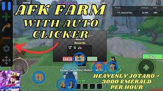 How to AFK Farm for *Jotaro* Using Auto Clicker Phone + 3000 Emerald Per Hour | Anime Last Stand