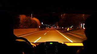 ASMR Highway Driving at Night Backseat View (No Talking, No Music) - Mijo to Seoul, Korea