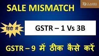 SALE MISMATCH GSTR - 1 Vs 3B KO GSTR - 9 MAIN THIK KAISE KRE