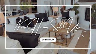 *BRAND NEW HOUSE* LIVING ROOM & KITCHEN SET UP | Organic Modern Farmhouse Style