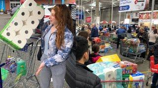 Panic-buying at Long Island stores amid the coronavirus outbreak