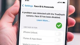 A problem was detected with the true depth camera face id has been disabled