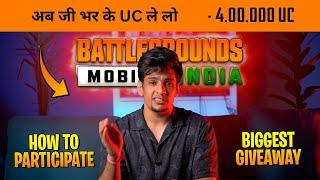 Worlds Biggest UC Giveaway - 4,00,000 UC / BGMI KI BOLI Easter Eggs & Last chance to win 4Lakh UC