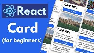 Build a Customizable Card Component in ReactJS – Beginner Friendly Tutorial