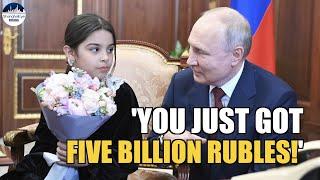 Putin gives girl from Derbent office tour in Kremlin, announces 5 billion roubles for Dagestan