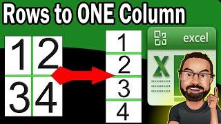 Convert Rows to a Single Column in Excel