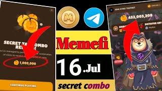  MemeFi Secret Combo Today !! Memefi 16.Jul.2024 Combo !! Memefi combo Code Today 