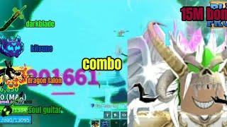 combo Darkblade️ sold guitar  kitsune  dragon talon  in blox fruit 9999 damage!