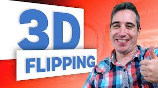 Create a 3D flipping animation with HTML and CSS