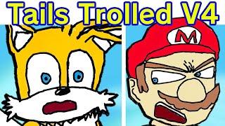 Friday Night Funkin' VS Tails Gets Trolled V4 FULL WEEK + Cutscenes (FNF Mod/Sonic/Mario/Luigi)