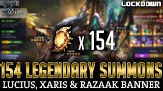 WOR: 154 Legendary Summons! Lucius, Xaris and Razaak 2x 15x Banner - Watcher of Realms Pulls