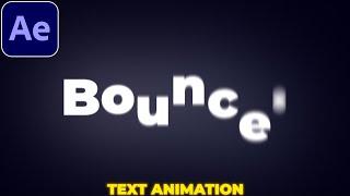 Text Bounce Animation Tutorial in After Effects | Text Bounce Effect