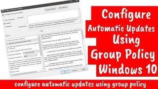 Configure automatic updates using group policy