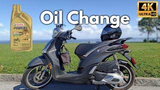 Piaggio Liberty 150S ABS Scooter Oil and Filter Change Tutorial [4K]