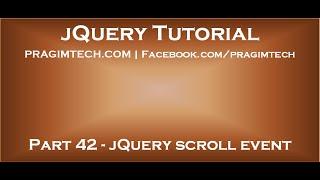 jQuery scroll event