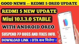 REDMI 5 Miui 10.1.3.0 STABLE UPDATE Start Rolling Out With ANDROID OREO