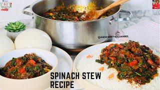 This SAUCE is Incredible To Eat with White Rice/Fufu THE BEST Spinach STEW RECIPE | Vegetable Stew!
