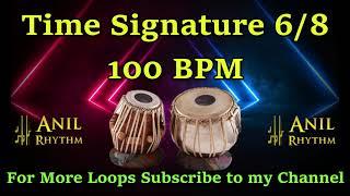 6/8 Tabla HD Loop with Kicks || Loops for practice || Best South indian loops