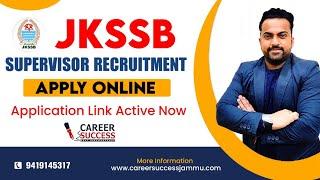 How to Fill JKSSB SUPERVISOR Form?? Apply Online  Application Link Active #jkssbjobs #JKSSB