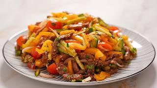 That very SALAD with beef WITHOUT mayonnaise! Unbelievably delicious!