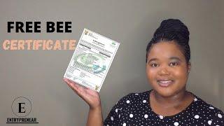 Get a FREE BBBEE certificate CIPC | Sworn Affidavit | South African Youtuber | Athenkosi Dlepu