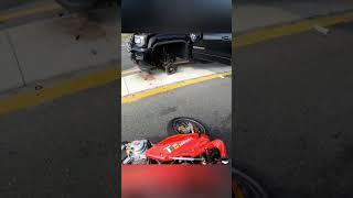 Biker Almost Gets Hit By A Pickup Truck After Crazy Accident! 