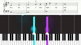 Lovely - Billie Eilish ft. Khalid (EASY) Piano Tutorial with fingering (with lyrics) FREE SHEETS