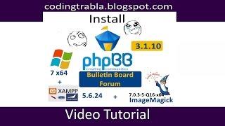 Install phpBB 3.1.10 on windows 7 localhost ( XAMPP 5.6.24 ) - open source PHP Forum byAO