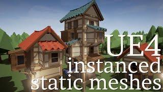 UE4 Instanced Static Mesh Building